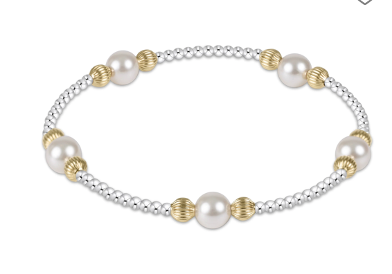 ENEWTON: Purpose Pearl 6mm Dignity Mixed Metal Bracelet