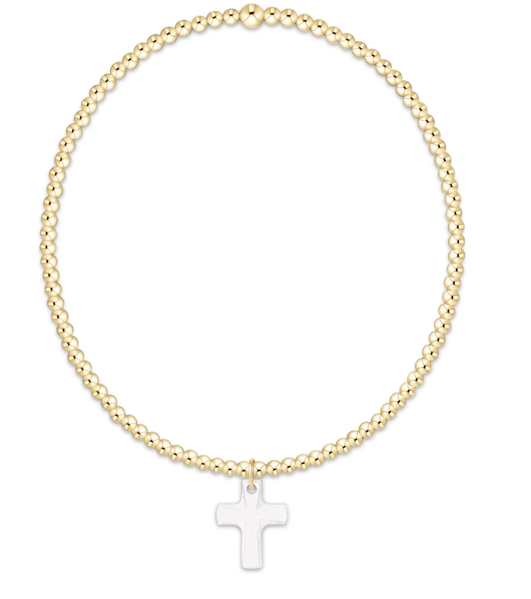 ENEWTON: Classic Gold 2mm Bracelet - Blessed Crystal Charm