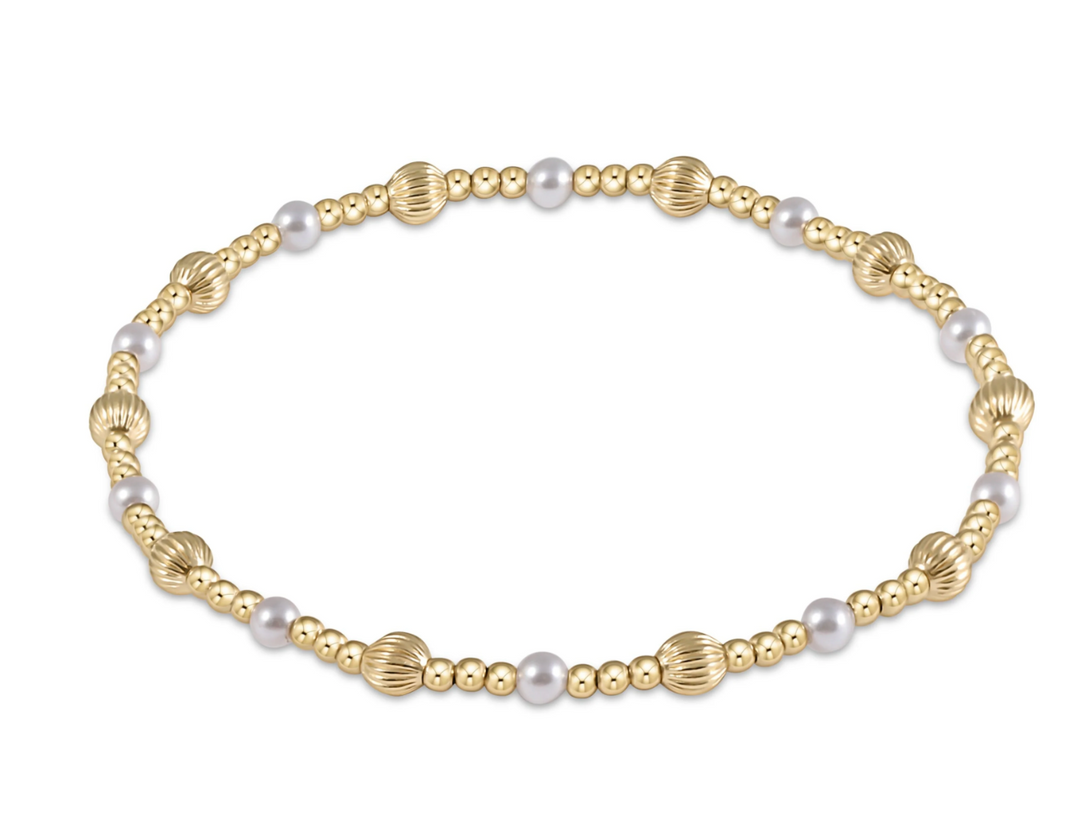 ENEWTON: Dignity Sincerity Gold 4mm  Bracelet - Pearl