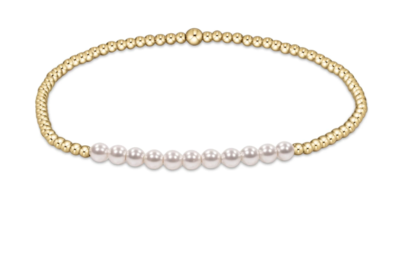 ENEWTON: Gold Bliss Pearl 3mm Bracelet