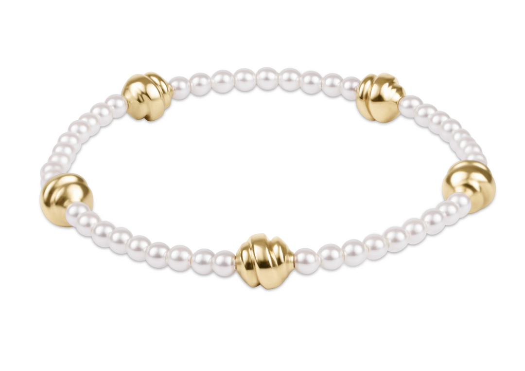 ENEWTON: Admire Small Gold 3mm Pearl  Bracelet