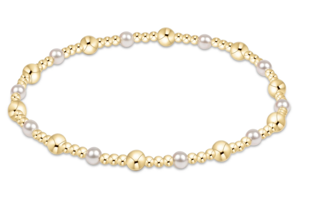 ENEWTON: Sincerity Gold & Pearl 4mm  Bracelet