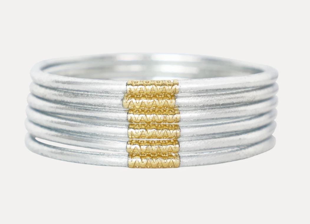 Silver Lumine All Weather Bangles® (Set of 6)