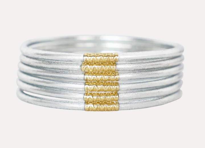 Silver Lumine All Weather Bangles® (Set of 6)