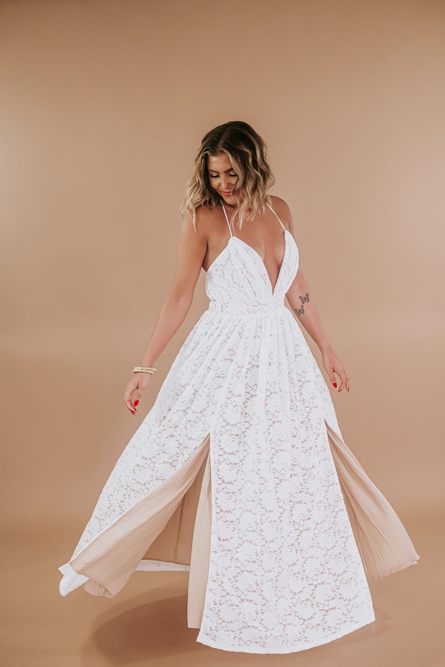 Jayla Lace Dress- White lace main image 0