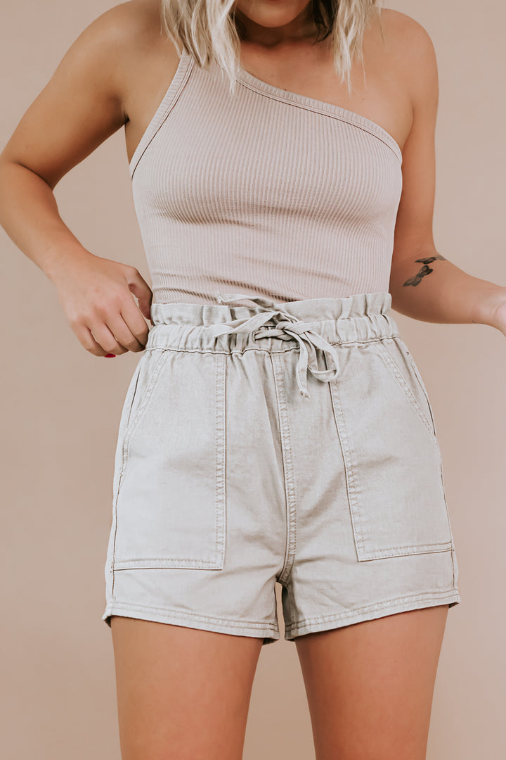 Many Moods - Everyday Easy Set<br>Women’s Cotton Notch Collar Shorts Set