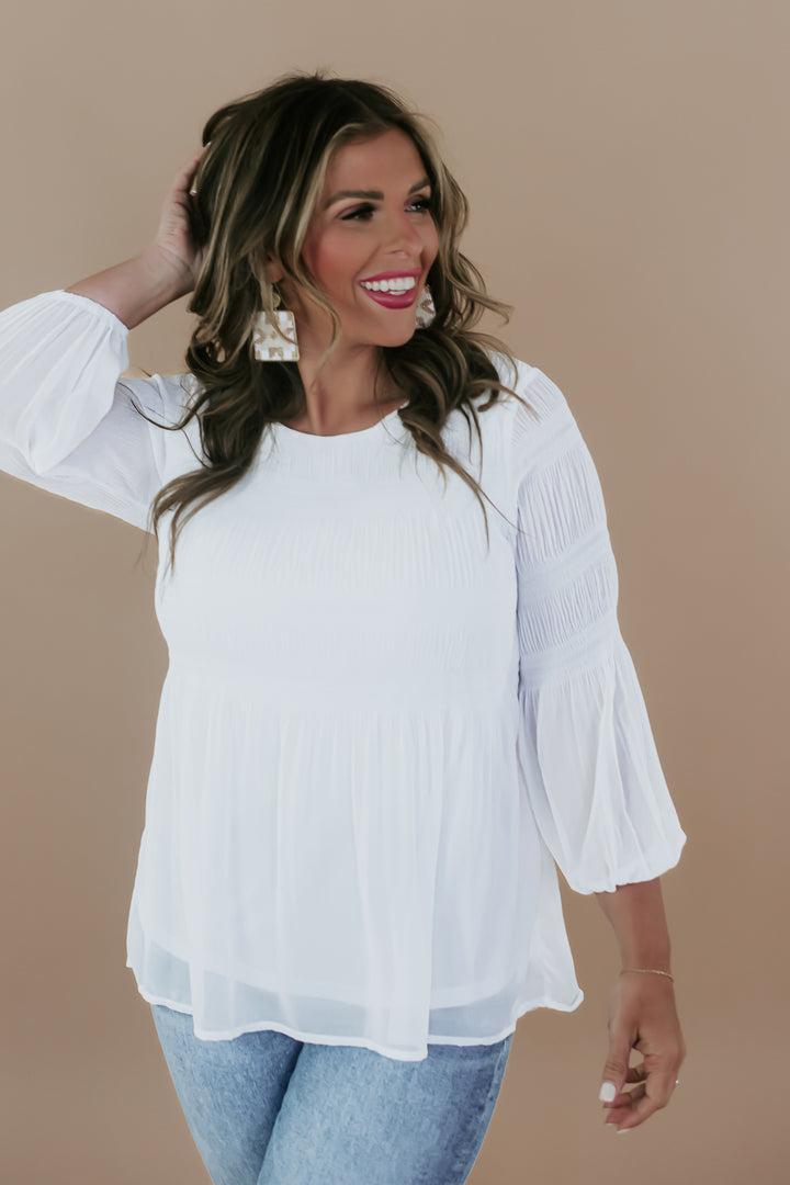 Must For Me Blouse , White