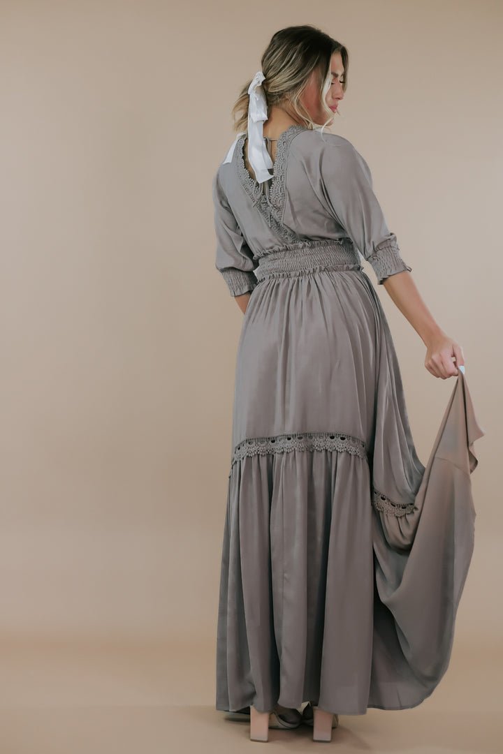 ECB Exclusive: Most Admired Maxi Dress , Taupe