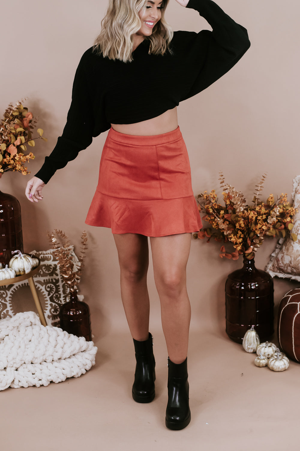 Let It Be Mini Skirt, Cinnamon