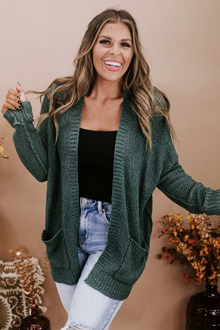 Layer Up Slouchy Cardi , Sea Green
