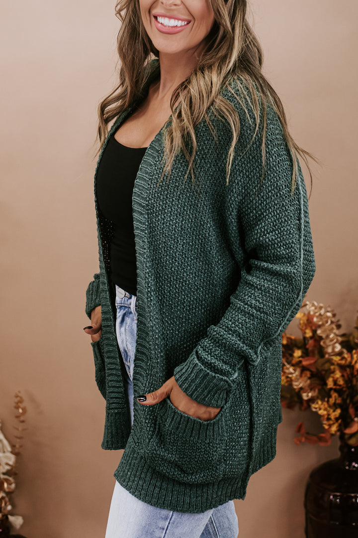 Layer Up Slouchy Cardi , Sea Green
