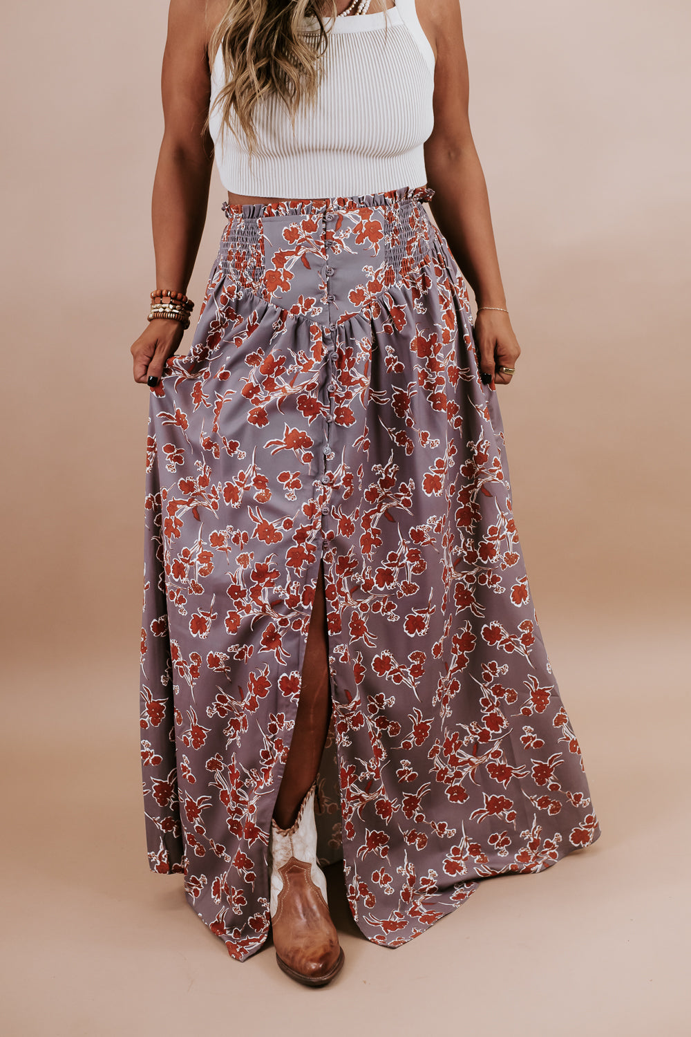 Vintage Floral maxi skirt