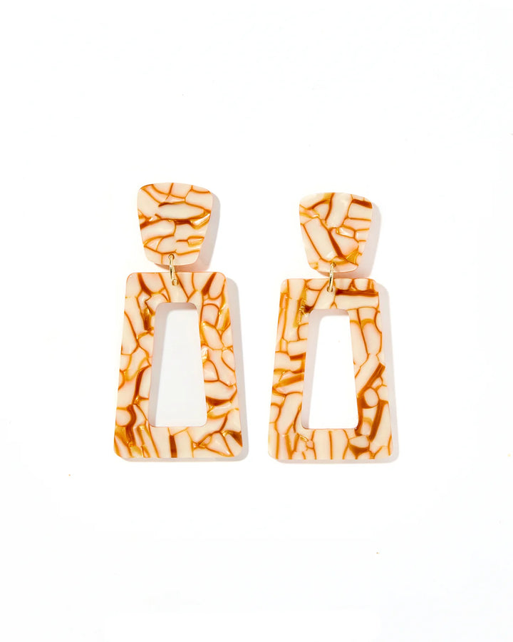 Linny Co. Kennedy Statement Earring, Desert Sand