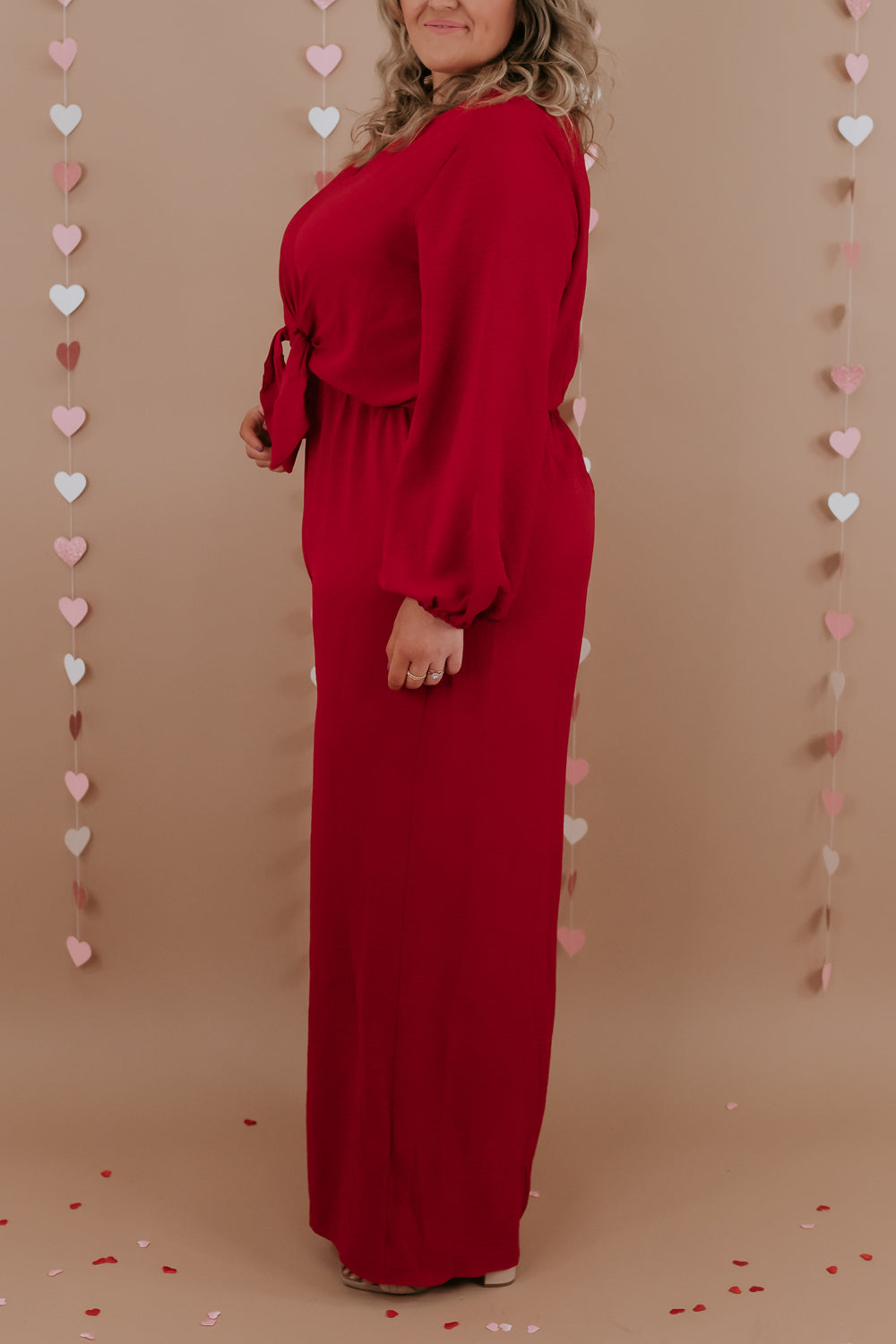 Black Tie Event Wide Leg Jumpsuit, red – Everyday Chic Boutique