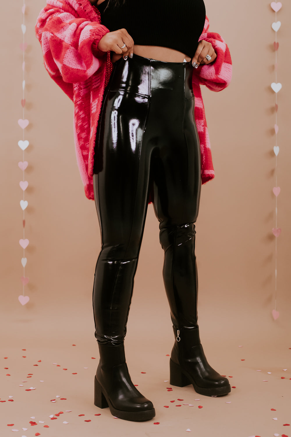 Spanx Faux Patent Leather Leggings - Leggings from  UK