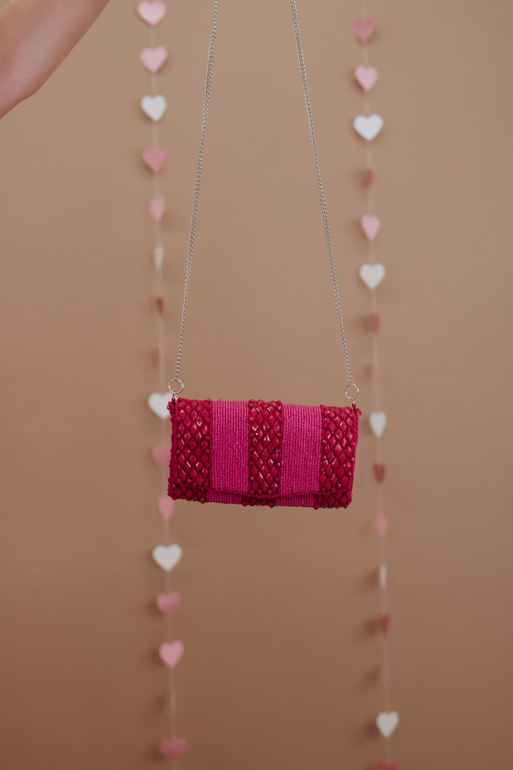 Love Is In The Air Beaded Bag, Pink/Red