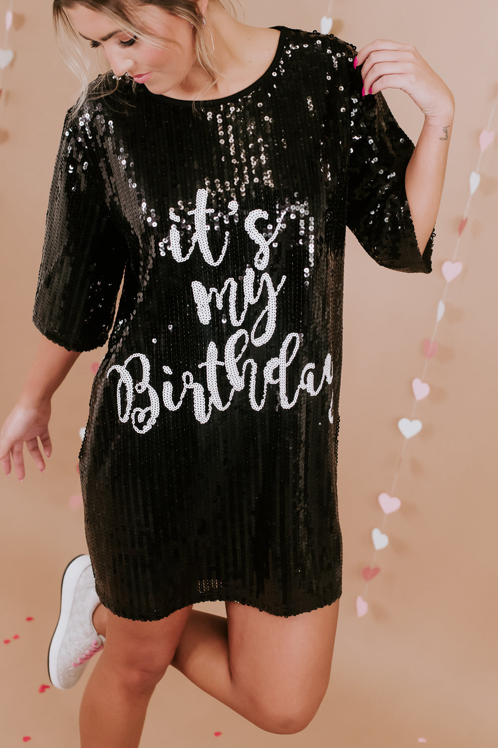 ECB Exclusive | It's My Birthday Sequin Dress, Black