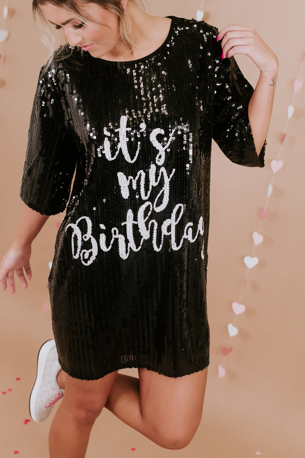 ECB Exclusive | It's My Birthday Sequin Dress, Black M/L ECB Exclusive | It's My Birthday Sequin Dress, Black M/L
