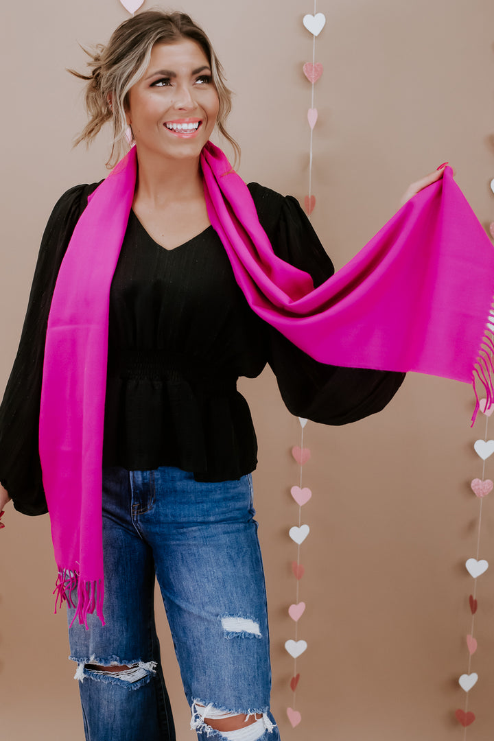 Essential Scarf , Hot Pink