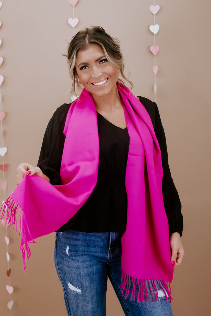 Essential Scarf , Hot Pink