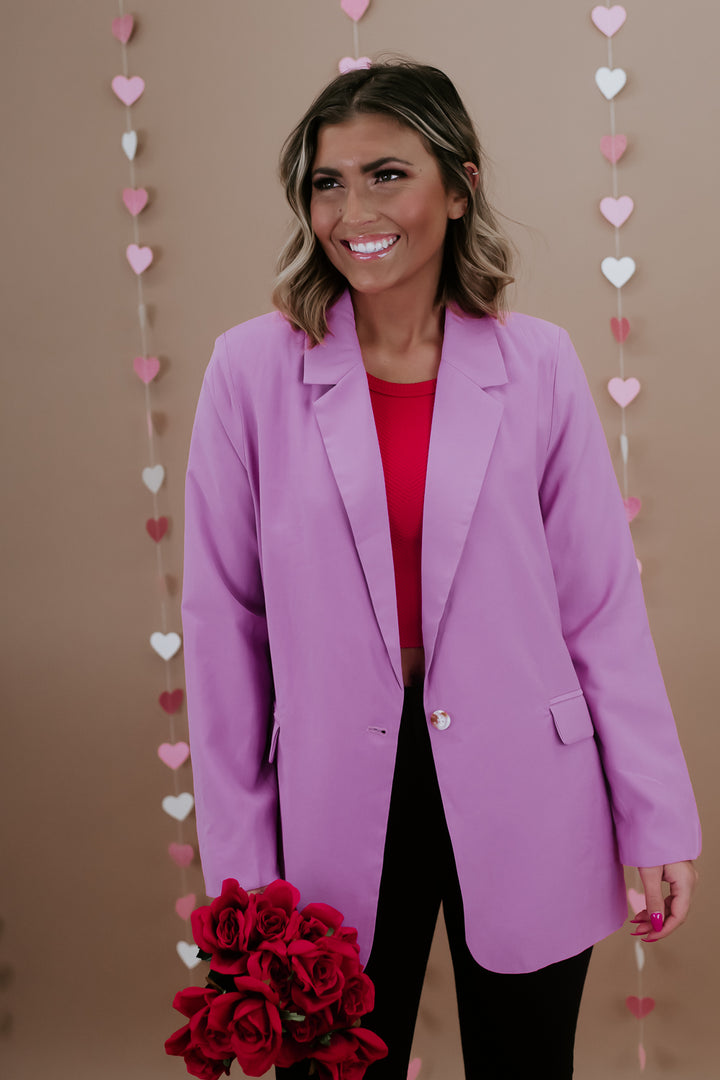 Date Night Out Blazer, Pink