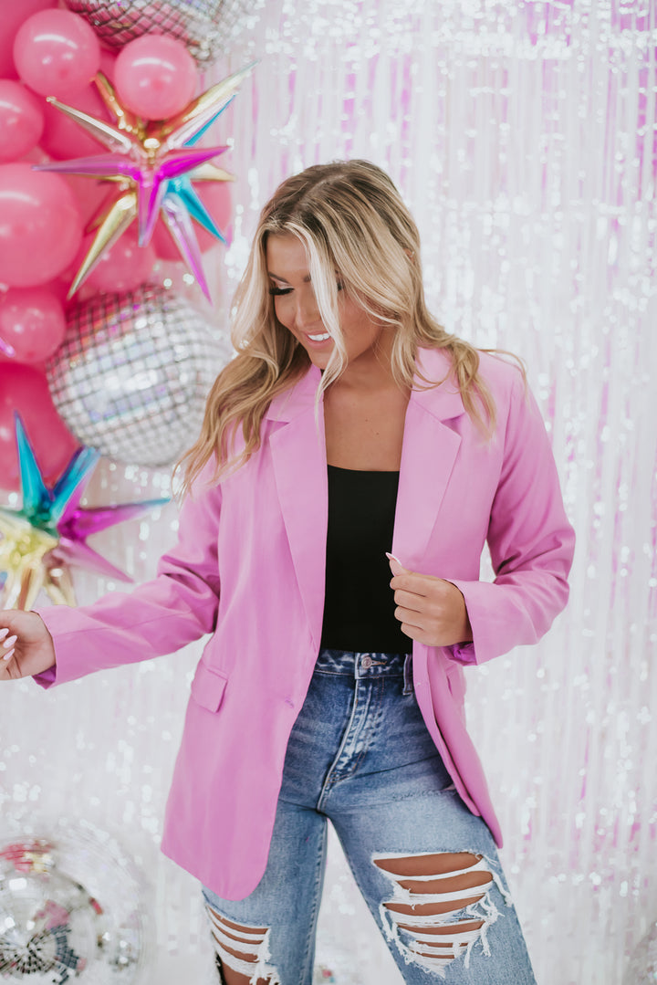 Date Night Out Blazer, Pink