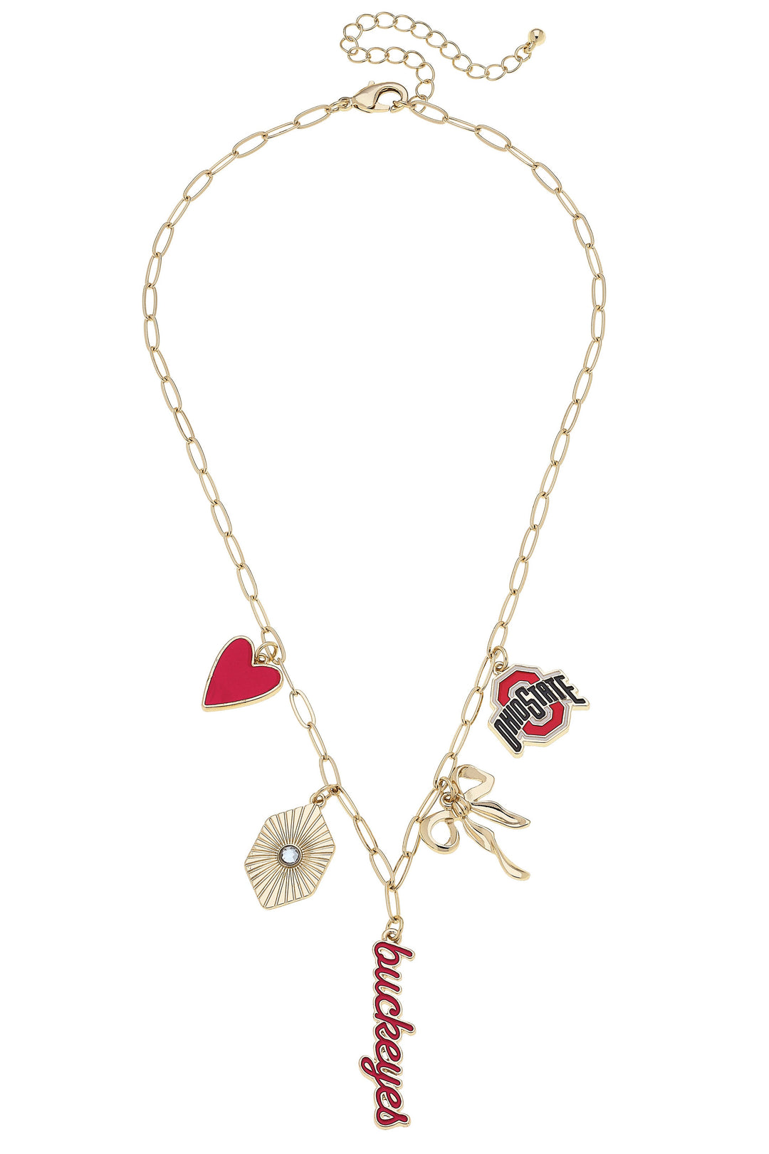 Buckeyes Paper Clip Charm Collector Necklace