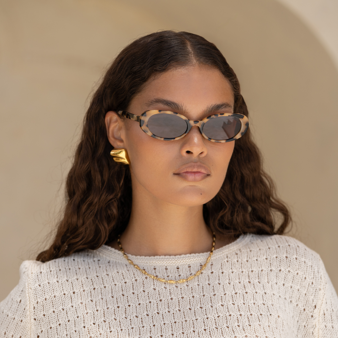 FREYRS: Mimi Acetate Oval Sunglasses