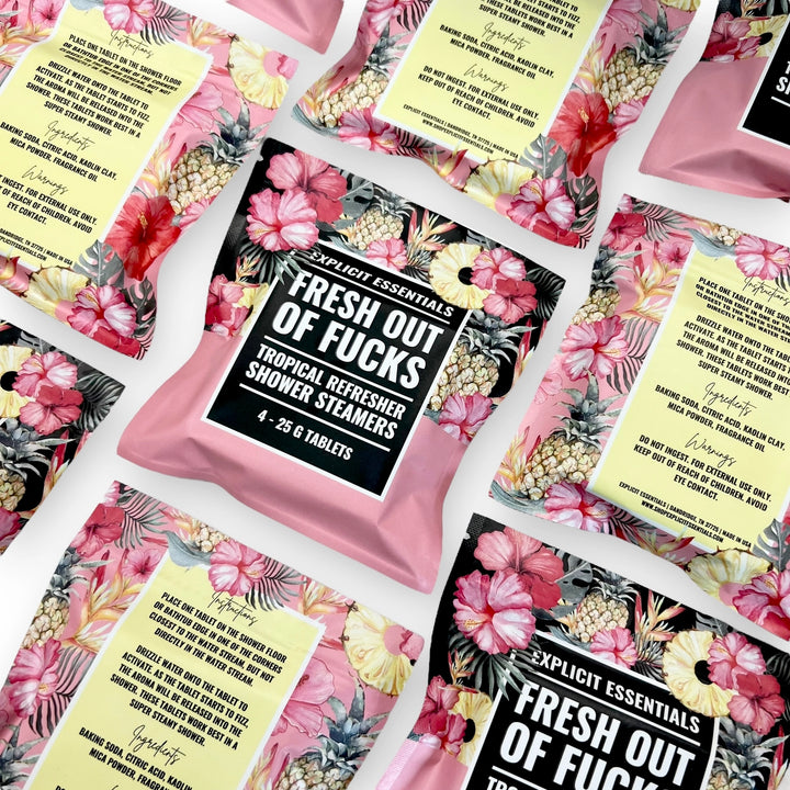 Explicit Essentials: Fresh Outta Fucks Shower Steamers: Tropical Citrus