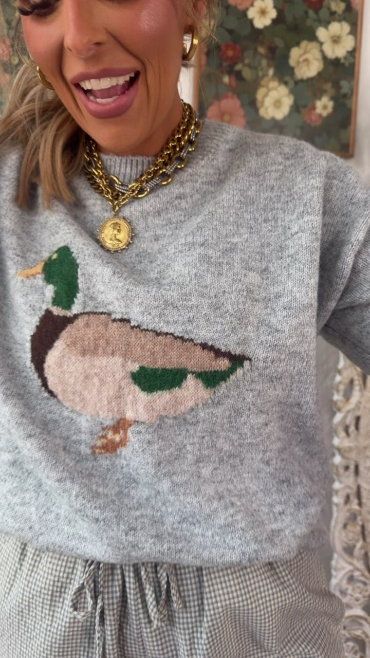 Sitting Duck Sweater, Grey