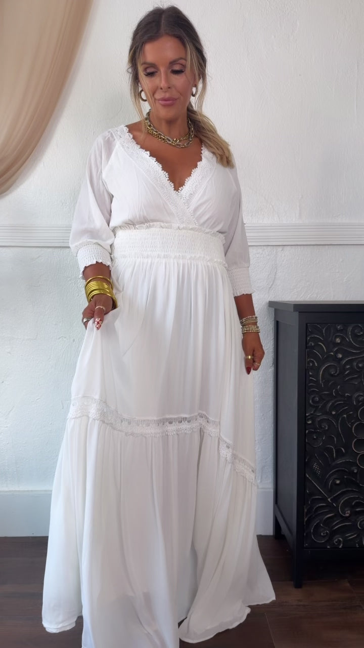 ECB Exclusive: Most Admired Maxi Dress , White