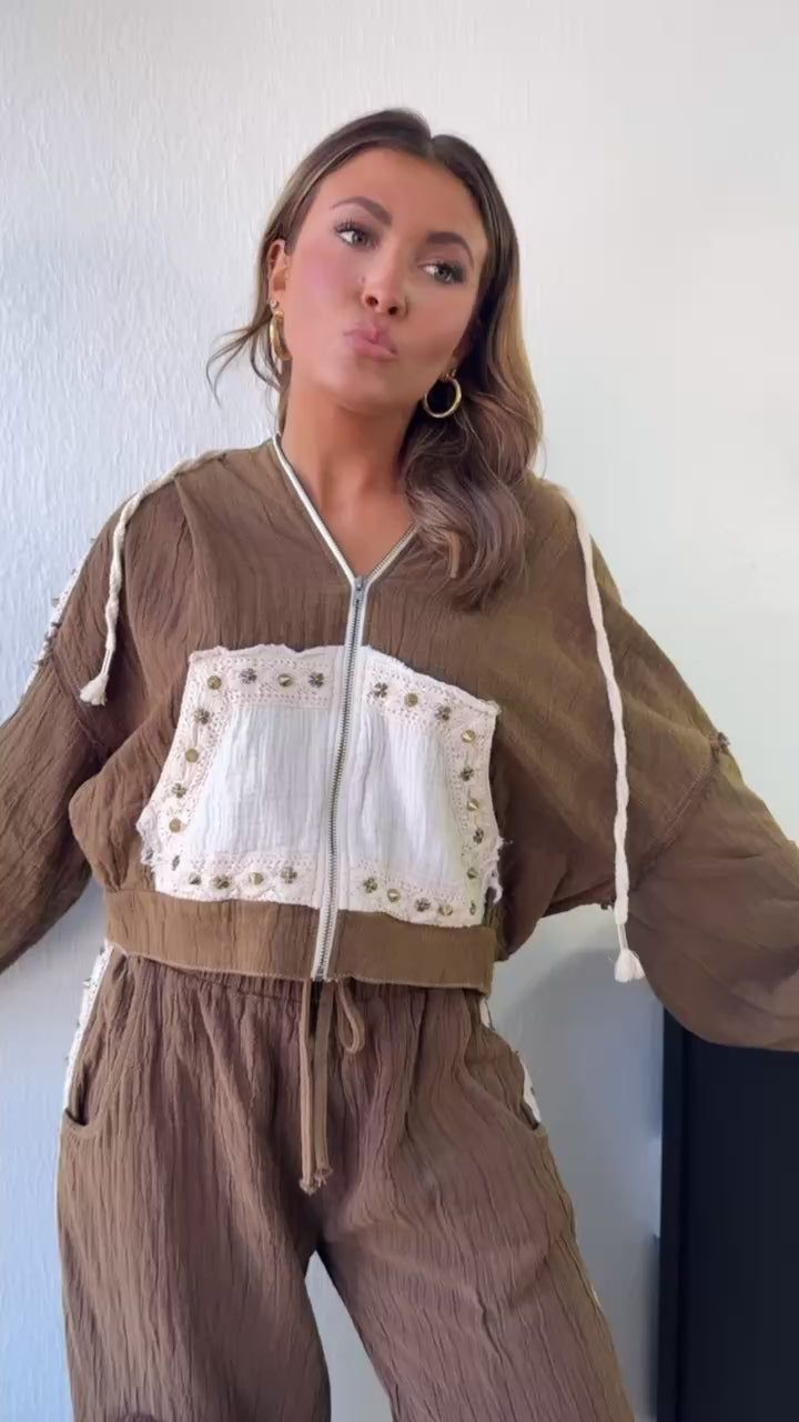 Espresso Eclipse Zip Up, Chocolate