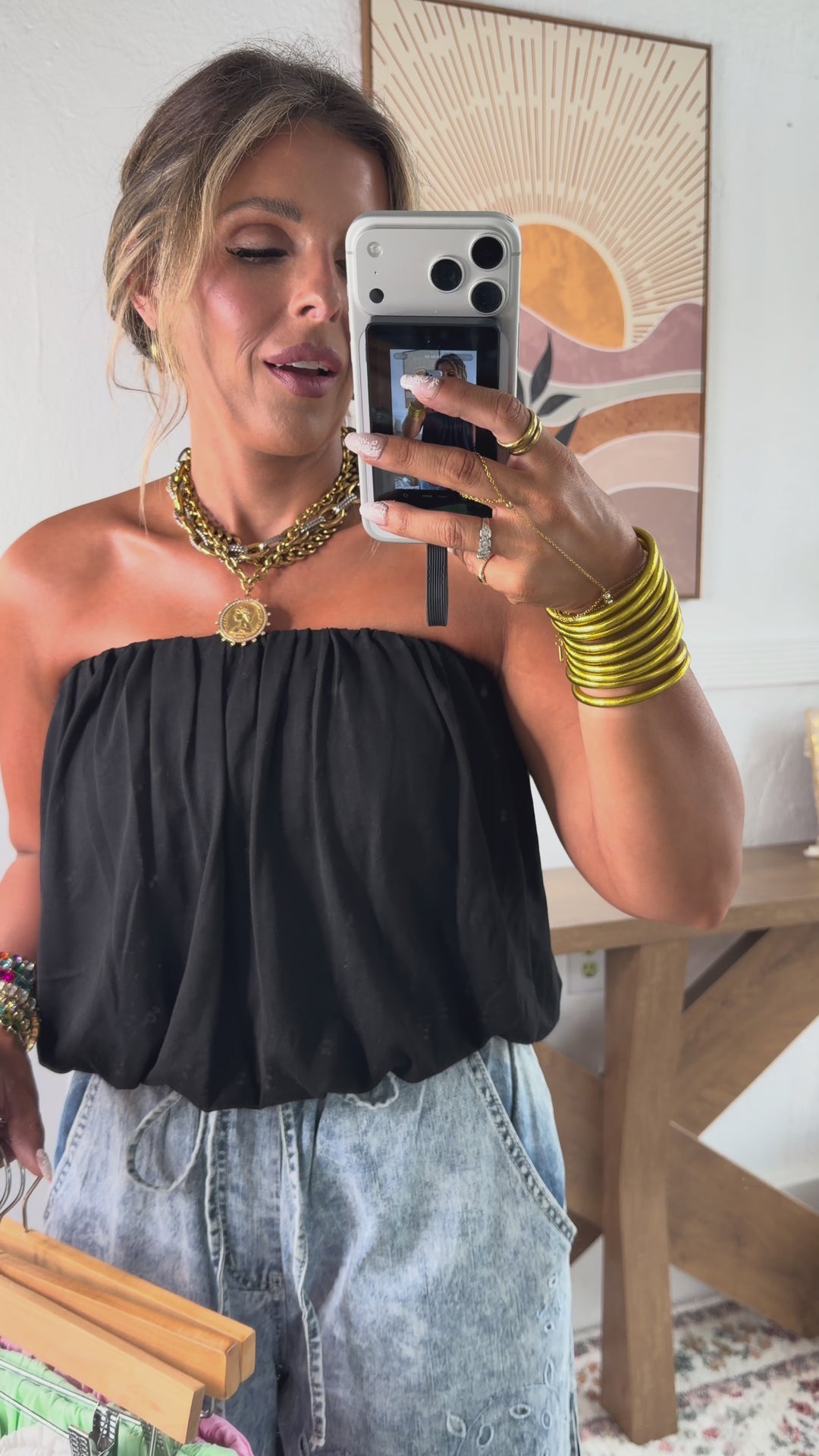 Ocean Mists Bubble Tube Top, Mint