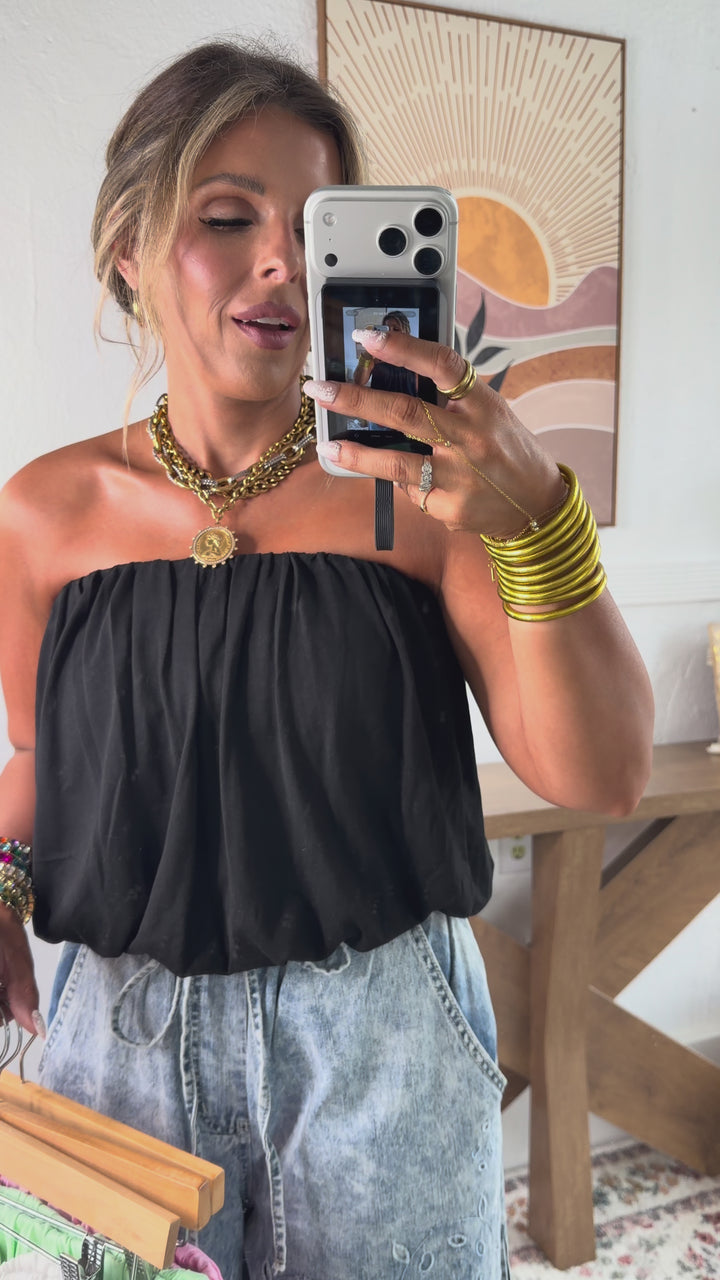 Ocean Mists Bubble Tube Top, Mint