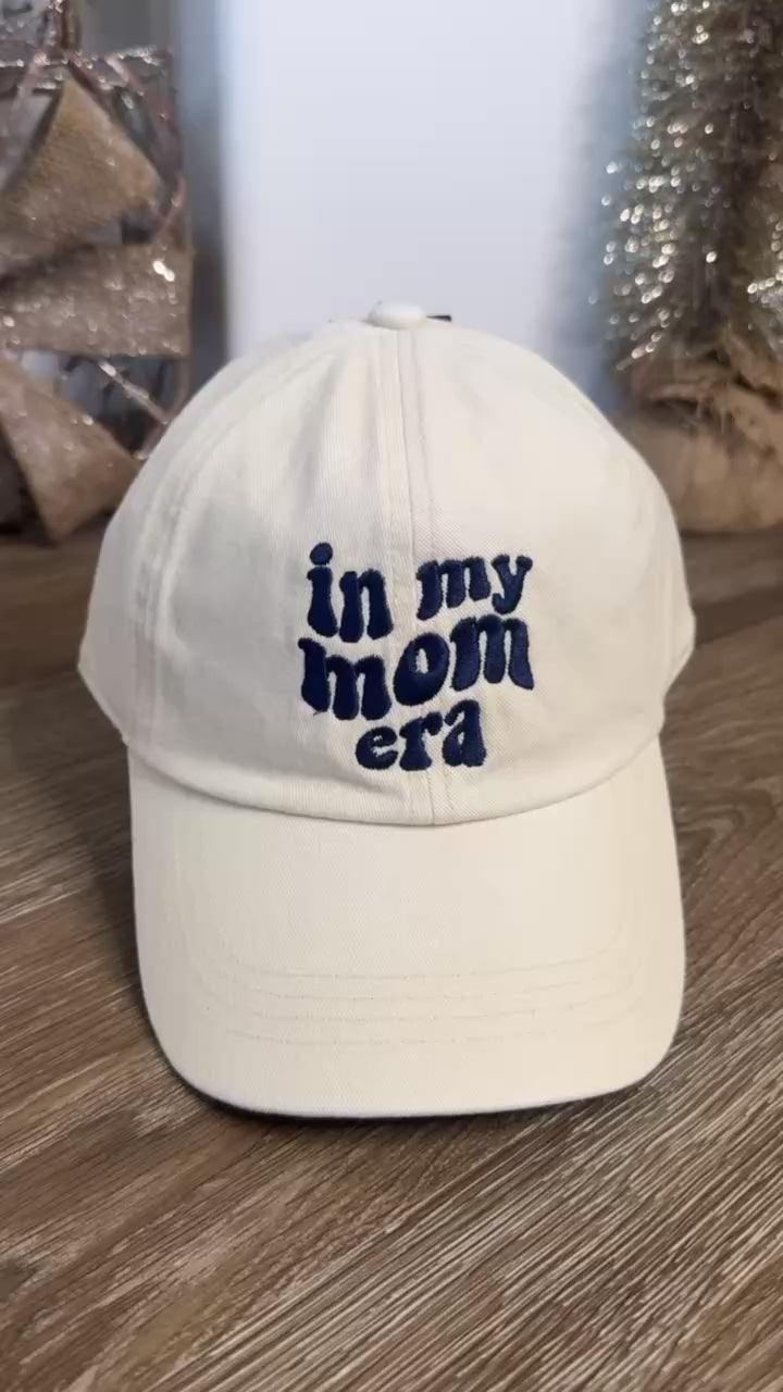 In My Mom Era Baseball Cap, Ivory