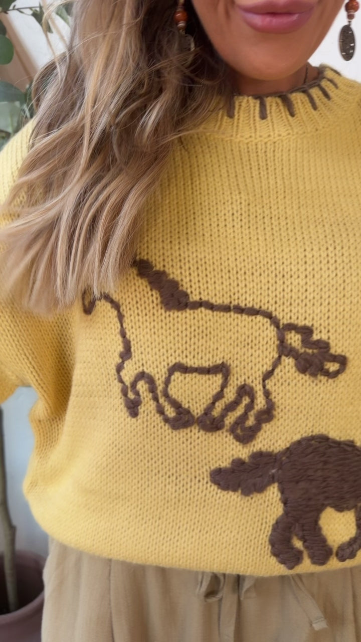 Ridin' on Sunshine Knit Sweater, Honey