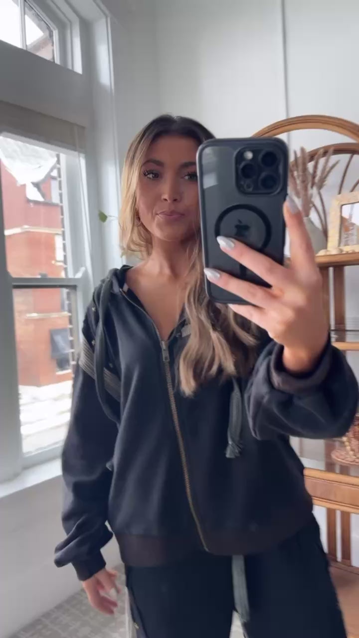 Urban Chic Waffle Knit Pant, Black