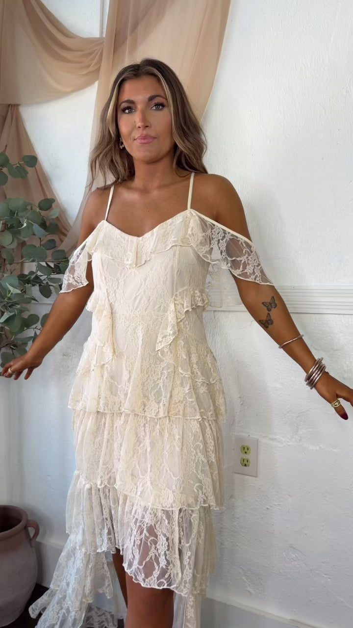 Storybook Romance Lace Dress, Cream