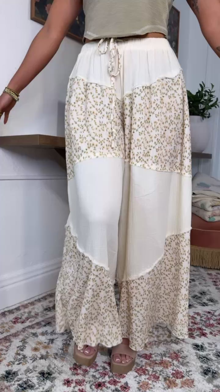 Ivy Oaks Floral Pant, Natural