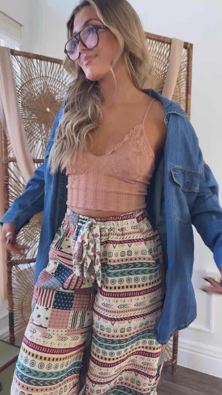 Americana Fields Jogger, Almond/Multi