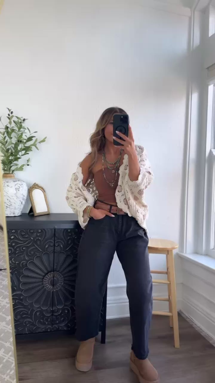 Harvest Drape Cardigan, Cream/Latte