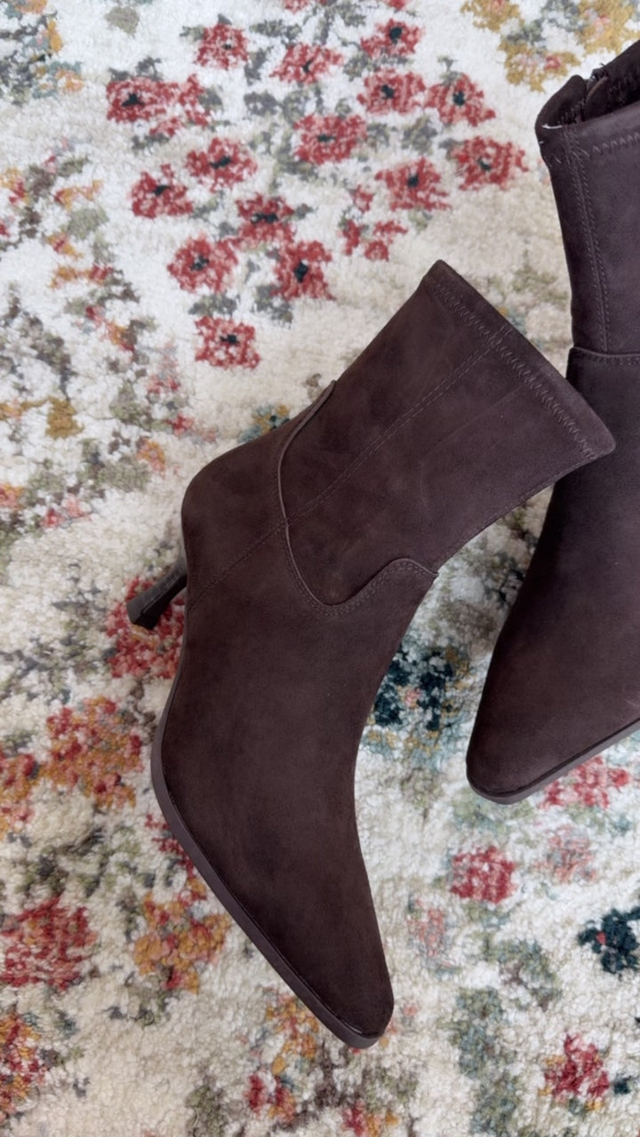 The Classic Heeled Bootie, Espresso