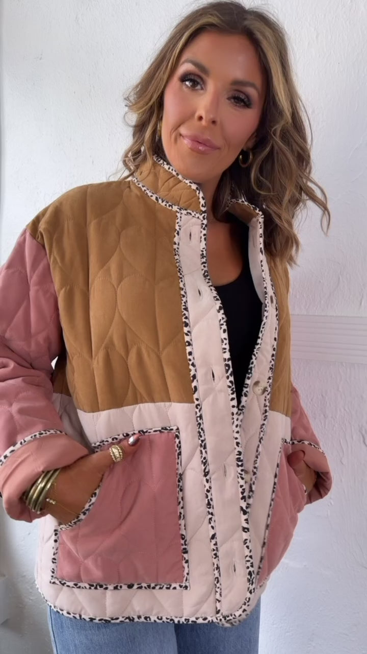 Golden Frost Jacket, Tobacco/Pink