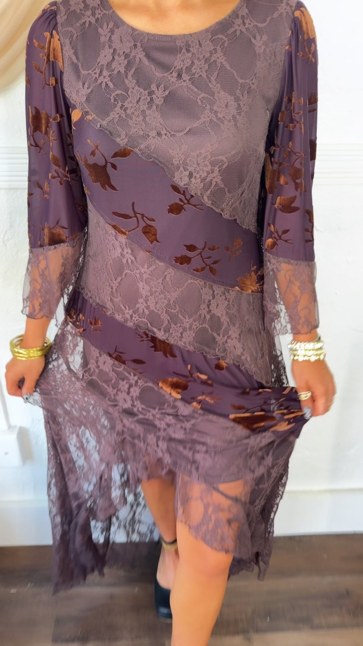 Stunning Beauty Maxi Dress, Mahogany