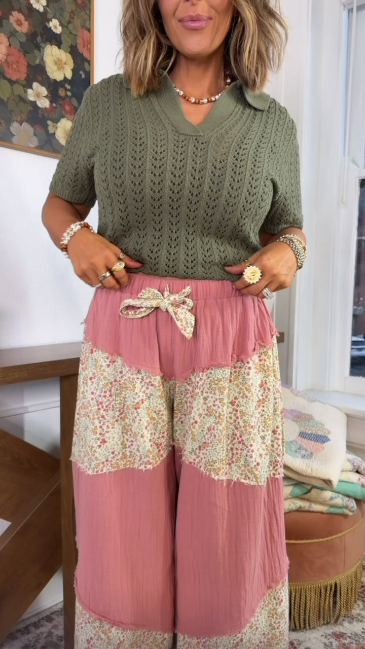 Herbal Hue Knit Top, Olive