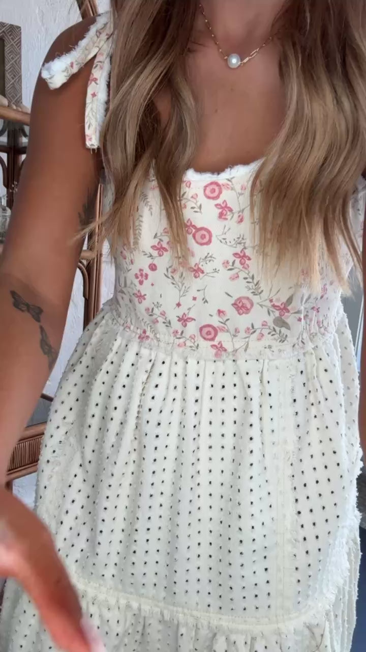 Fallin Florals Maxi Dress, Cream