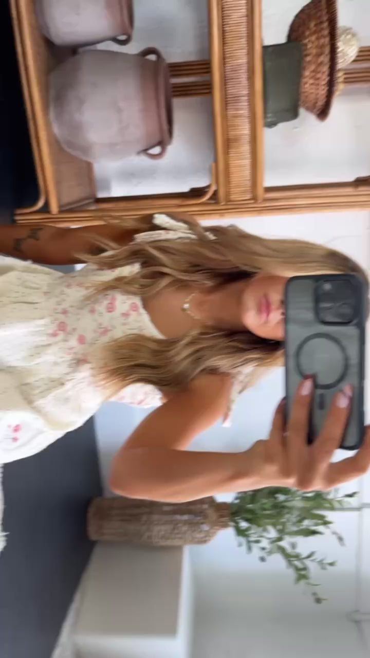 Fallin Florals Maxi Dress, Cream