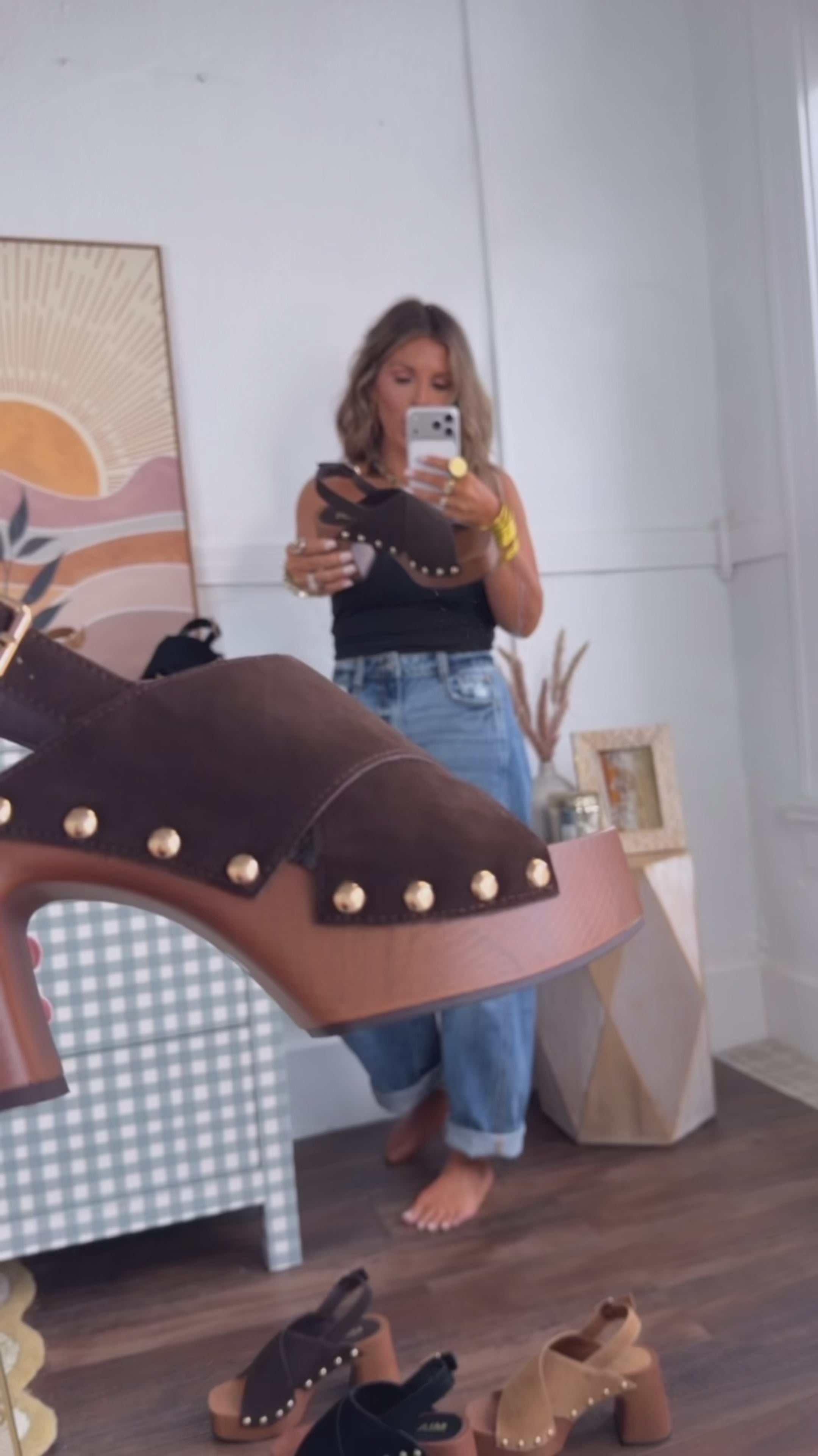 Suede Studded Heel, Chocolate – Everyday Chic Boutique