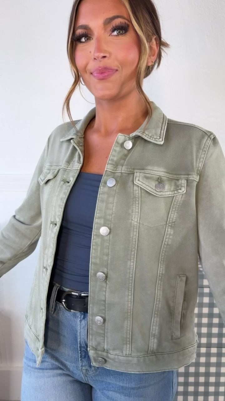 Spring Washed Jacket, Fern