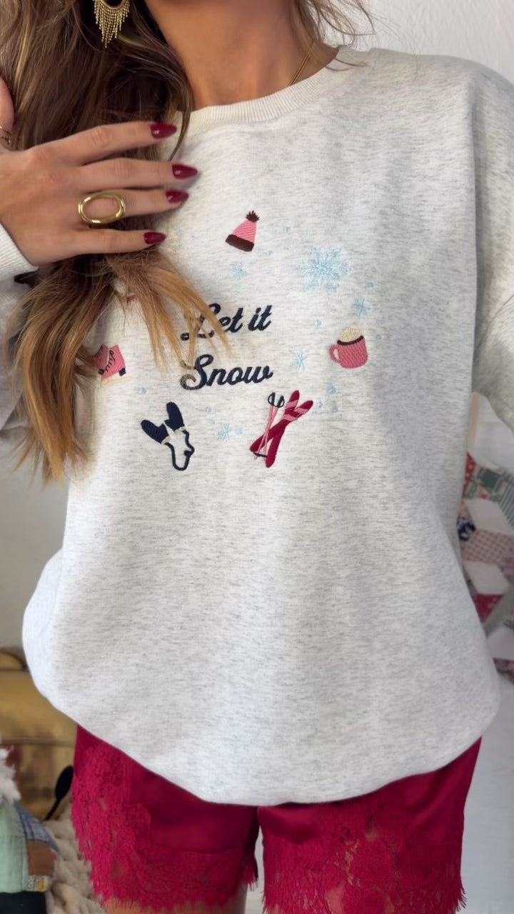 Winter Skis Crewneck, Melange